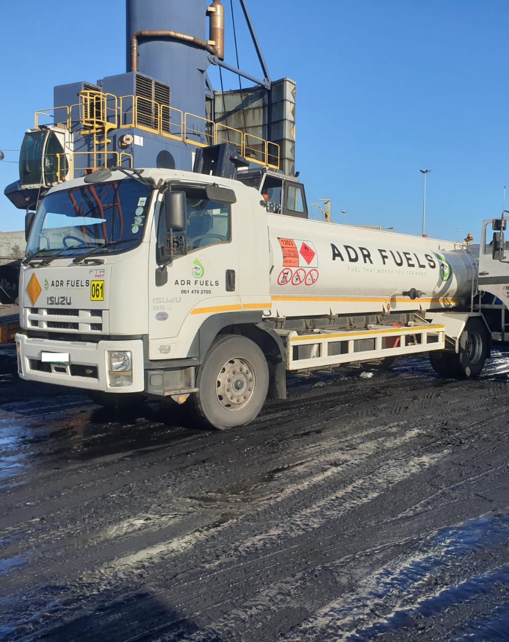 ADR Fuels tanker delivering fuel at an industrial site